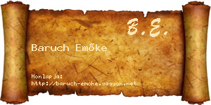 Baruch Emőke névjegykártya