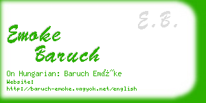 emoke baruch business card